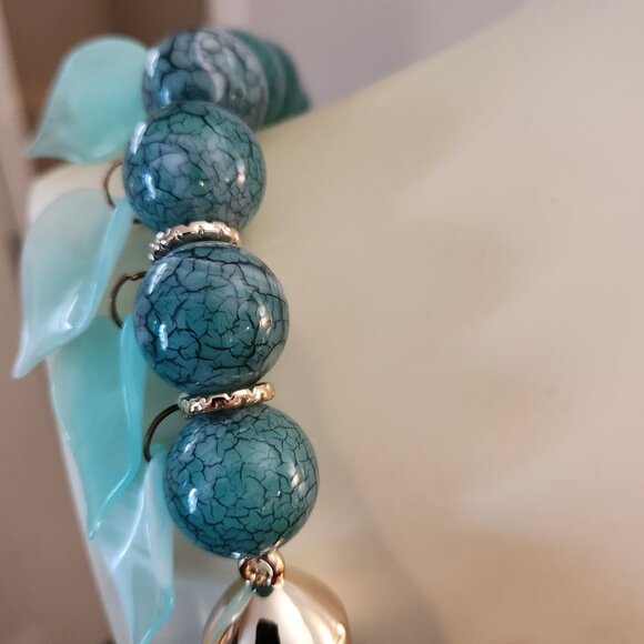 Womens Indian Traditional Wear Green Sash Floral Print Beaded Adorned Fast Ship - Picture 4 of 7